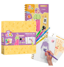 гр Набір для творчості "Хлоя" 300953 (8) "DoDo", блокнот із завданнями, розмальовки, наліпки, 10 кольорових маркерів, в коробці