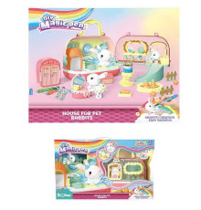 Набір для творчості QL 004 (10) флоксова фігурка, наліпки, аксесуари, механічна подача води, переноска, 2 кольорових фломастери, стрази, в коробці