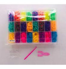 Набір резиночок для плетіння 26044 (96) станок для плетіння, крючок, гачки, у боксі