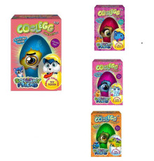 гр Креативна творчість "Cool Egg" 5 видів СЕ-01-01,02,03,04,05 (4) "Danko Toys", ОПИС УКР/РОС. МОВАМИ, кінетичний пісок, орбізи, тісто, сніг, сквіш ВИДАЄТЬСЯ МІКС ВИДІВ