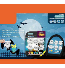 Розмальовка гіпсова 5125 (72/2) 6 гіпсових фігурок, 6 кольорів фарб, пензлик, на листі