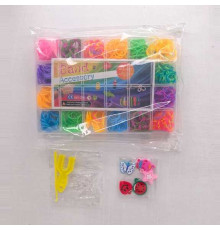 Набір резиночок для плетіння 26047 (120) станок для плетіння, крючок, гачки, підвіски, у боксі