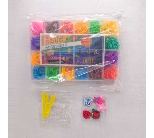 Набір резиночок для плетіння 26047 (120) станок для плетіння, крючок, гачки, підвіски, у боксі