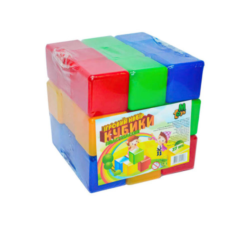 гр Кубики кольорові 27 шт. (9) 09064 "M Toys" гр Кубики кольорові 27 шт. (9) 09064 "M Toys"