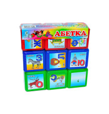гр Кубики "Абетка 9 шт" 06041 укр (21) "M Toys"
