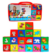 гр Набір MC 090601-16 кубиків 3 в 1 18 шт (5) "Масік", в сумці