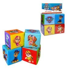 гр Набір кубиків MC 090501-09 "Щенячий патруль. Команда" 4 шт. (30) "Масік", в пакеті