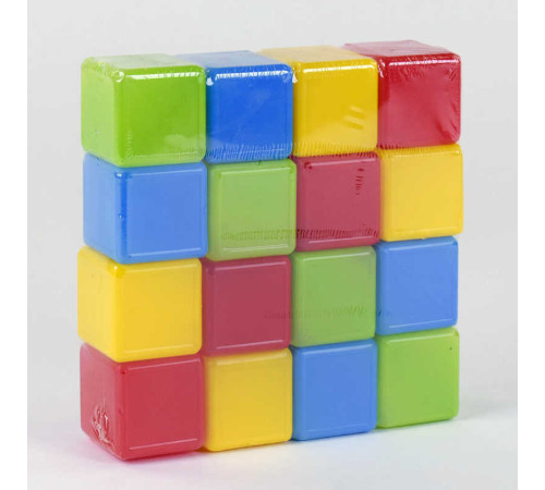 гр Кубики кольорові 16 шт. (20) 05063 "M-TOYS"