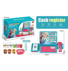 Касовий апарат QY 0087-13 (54/2) 18 предметів, муляж грошей, звук, підсвічування, банківська картка, кошик, в коробці