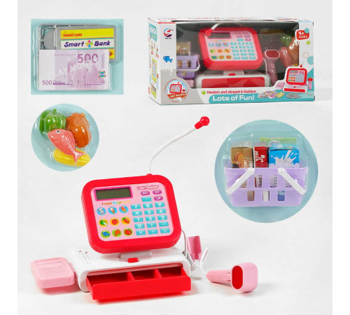 Касовий апарат 5963 А (24/2) калькулятор, звук, підсвічується, кошик з продуктами, від батарейок, в коробці