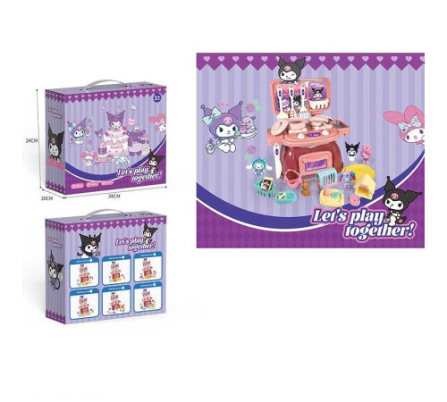 Кухня 228-10 F (48/2) духова піч, 23 х 10х 20 см, посуд, плита, каструля, сковорідка, ніж, лопатка, декоративна їжа, герої, в коробці