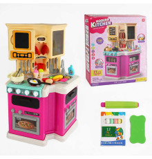 Кухня 922-165 (6) висота 80 см, 77 елементів, звуки, мелодії, підсвічування, автоматична подача води, парогенератор, дошка для крейди, в коробці