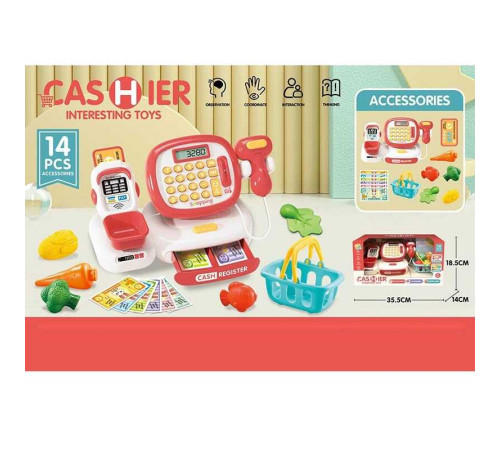 Касовий апарат C 668-33 (36/2) підсвічування, звук, калькулятор, ваги, термінал для оплати карткою, сканер, продукти, купюри, в коробці – в наличии! Купите сейчас у KAZKOVA