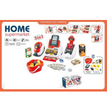 Касовий апарат 668-122 (12) сканер, 2 термінали, звук, підсвічування, продукти, продуктовий кошик, гроші, монети, банківська картка, в коробці