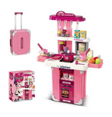 Кухня 008-101 (8) 2 в 1: кухня+валіза, висота 66 см, підсвічування, звуки приготування, регуляція звуку, посуд, продукти, приладдя, в коробці