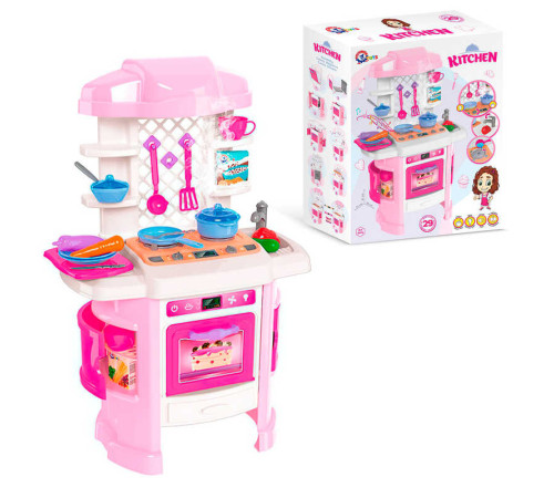 гр Кухня 6696 (3) підсвічування, звук, пар, 29 аксесуарів, "Technok Toys", в коробці – в наличии! Купите сейчас у KAZKOVA