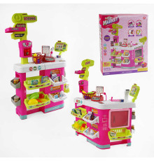 Супермаркет 922-201 (8) 93 деталі, світло, звук, термінал, сканер, ваги, продукти, кошик, розмір 69х38х87 см, в коробці