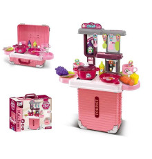 Кухня 008-301 (24) 3 в 1: кухня+валіза, висота 47 см, посуд, продукти, приладдя, в коробці