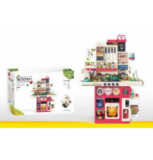 Кухня WD 824 A (4) 101 деталь, парогенератор, помпова подача води, звукові ефекти, підсвічування конфорок, пісня англ. мовою, тостер, посуд, аксесуари, наліпки, висота - 100 см, в коробці