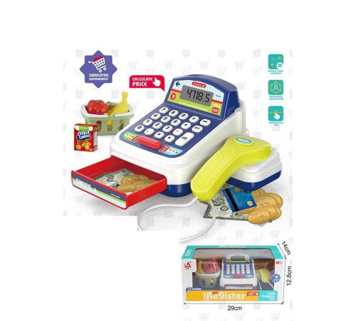 Касовий апарат CF 8243 (48/2) звук, підсвічування, калькулятор, сканер, кошик з продуктами, в коробці