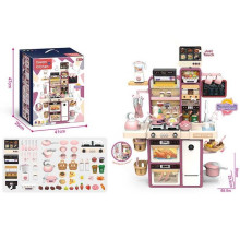 Кухня 93 T-4 (6) музична панель, плита, витяжка, блендер, на батарейках, підсвічування, звук, музика англійською мовою, парогенерація посуд, їжа, аксесуари, в коробці