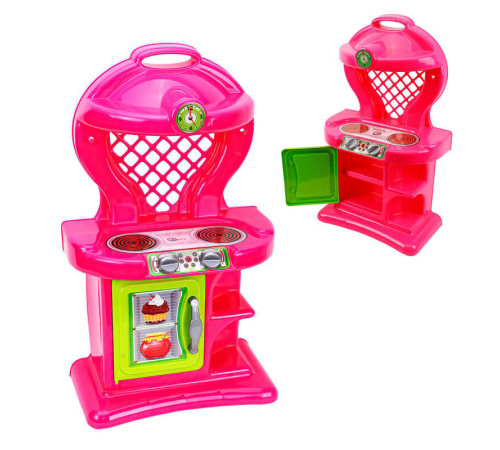 гр Кухня №9 1844 (4) "Technok Toys", плита, духова шафа, полички, в пакеті
