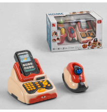 Касовий апарат 668-93 (24) на батарейках, підсвічування, 18 предметів, звук, сканер, термінал, продукти, в коробці