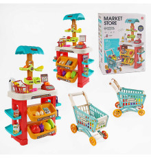 Супермаркет 922-194 (6) 80 елементів, звук, підсвічування, сканер, продукти, ваги, візок та корзина, на батарейках, в коробці