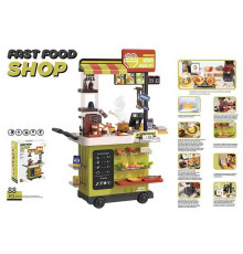 Магазин 889-281 (4) висота: 102 см, 88 елементів, звуки, підсвічування, парогенератор, автоматична подача води, посуд, муляжі їжі, в коробці