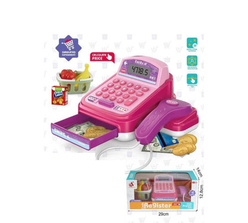 Касовий апарат CF 8244 (48/2) звук, підсвічування, калькулятор, сканер, кошик з продуктами, в коробці