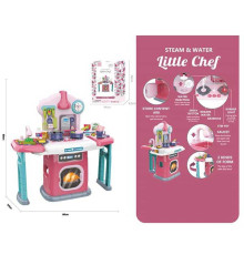 Кухня 661-516 (6) висота 60 см, 42 елементи, світло, звук, парогенератор, помпова подача води, кухонні й столові прибори, пательня, каструля, продукти, в коробці