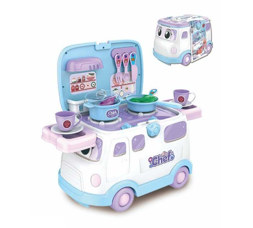 Кухня 661-541 (12/3) 16 предметів, набір столових приборів, посуд, овочі, в боксі