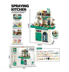 Кухня G 796 A Штрих = 00687 (4) 93 елементи, висота 95см, пісеньки та слова англійською, підсвічування, звуки приготування, парогенератор, помпова подача води, яйцеварка обертає яйця, витяжка, в коробці