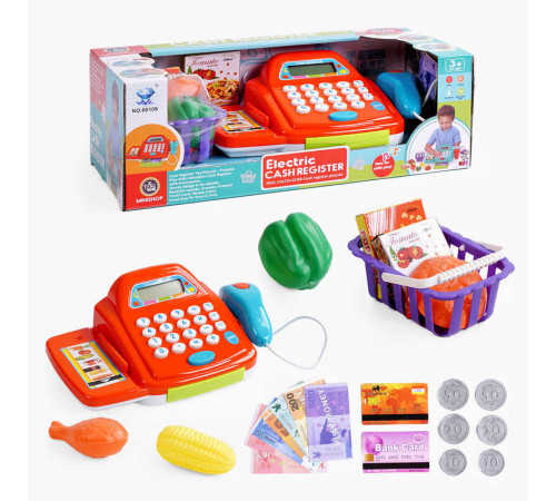 Касовий апарат 66108 (30/2) калькулятор, підсвічування, звук, кошик з продуктами, гроші, в коробці – в наличии! Купите сейчас у KAZKOVA
