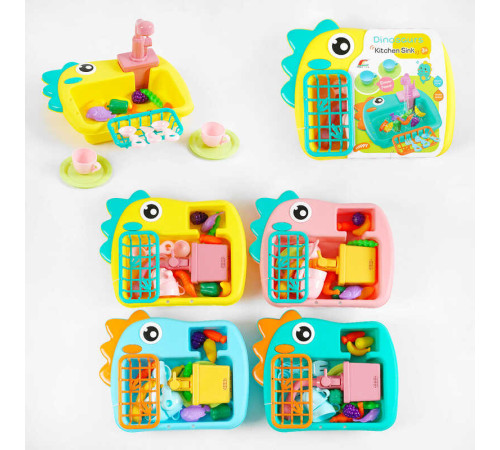 Мийка 6068 (48) 4 кольори, автоматичний кран на батарейках, ллється вода, сушарка, посуд, продукти, ВИДАЄТЬСЯ МІКС ВИДІВ