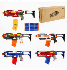 Автомат SB 524 (18) 5 кольорів, знімний магазин і приклад, складна мушка, 30 набоїв на присосці, у коробці, ВИДАЄТЬСЯ ТІЛЬКИ МІКС ВИДІВ