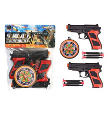 Набір пістолетів 2019-65 (240/2) два пістолети, стріли з присосками, мішень, у пакеті