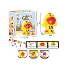 Тир 688-3 B (24/2) помповий пістолет, каченя з мішенню, звукові ефекти, підсвічування, 12 м’яких м’ячиків, в коробці