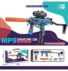 Автомат W 001 A (12) акумулятор 7.4 V, приціл, глушник, магазин, розкладна ручка, окуляри, орбізи, в коробці