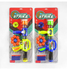 Автомат 5029 (72/2) 2 кольори, 8 м'ячиків, 6 м'яких патронів, помповий механізм, на листі