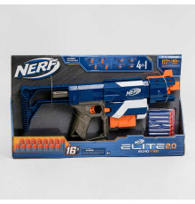 Автомат J 12 A (36/2) “Nerf”, знімний приклад та магазин, 16 м'яких патронів на присосці, у коробці