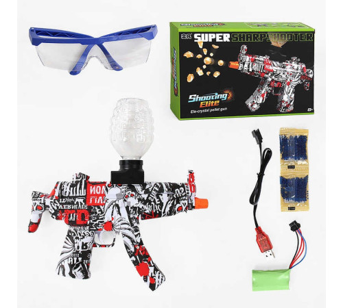 Автомат YF 1718-2 (36) автоматичний принцип роботи, стріляє орбізами, акум. 7.4V, USB-кабель, 1000 орбізів, захисні окуляри, в коробці