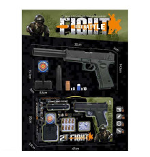 Пістолет 579-15 (48) мішень, глушник, 10 м’яких патронів, 8 гільз, в коробці