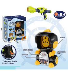 Автомат з мішенню NL 08 U (12/2) "Динозавр", звук, електронне табло, 2 автомати, 24 м'яких кульки, в коробці