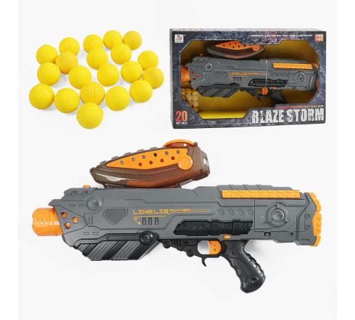 Автомат ZC 7165 (6) автоматичний принцип роботи, велика дистанція пострілу, знімний магазин для патронів, довжина 54 см, 20 м'яких кульок, в коробці