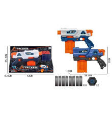 Автомат JLX 7257 (48/2) 2 кольори, механічний принцип роботи, 18 м’яких куль, 2 мішені, в коробці