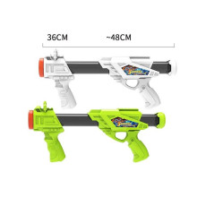 Зброя 66924 (72/2) 2 кольори, помповий механізм, 10 м’яких куль на присосках, 10 м’яких м’ячиків-зарядів, змінне дуло, в пакеті