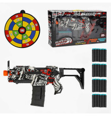 Автомат SB 589 (12/2) автоматичний, на батарейках, стріляє м’якими патронами, 20 патронів, мішень, в коробці