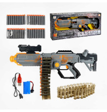 Автомат ZC 7170 (6) автоматичний принцип роботи, акумулятор 7.4 V, стріляє м’якими патронами, 40 патронів, приціл, в коробці