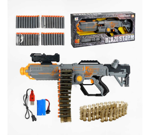 Автомат ZC 7170 (6) автоматичний принцип роботи, акумулятор 7.4 V, стріляє м’якими патронами, 40 патронів, приціл, в коробці